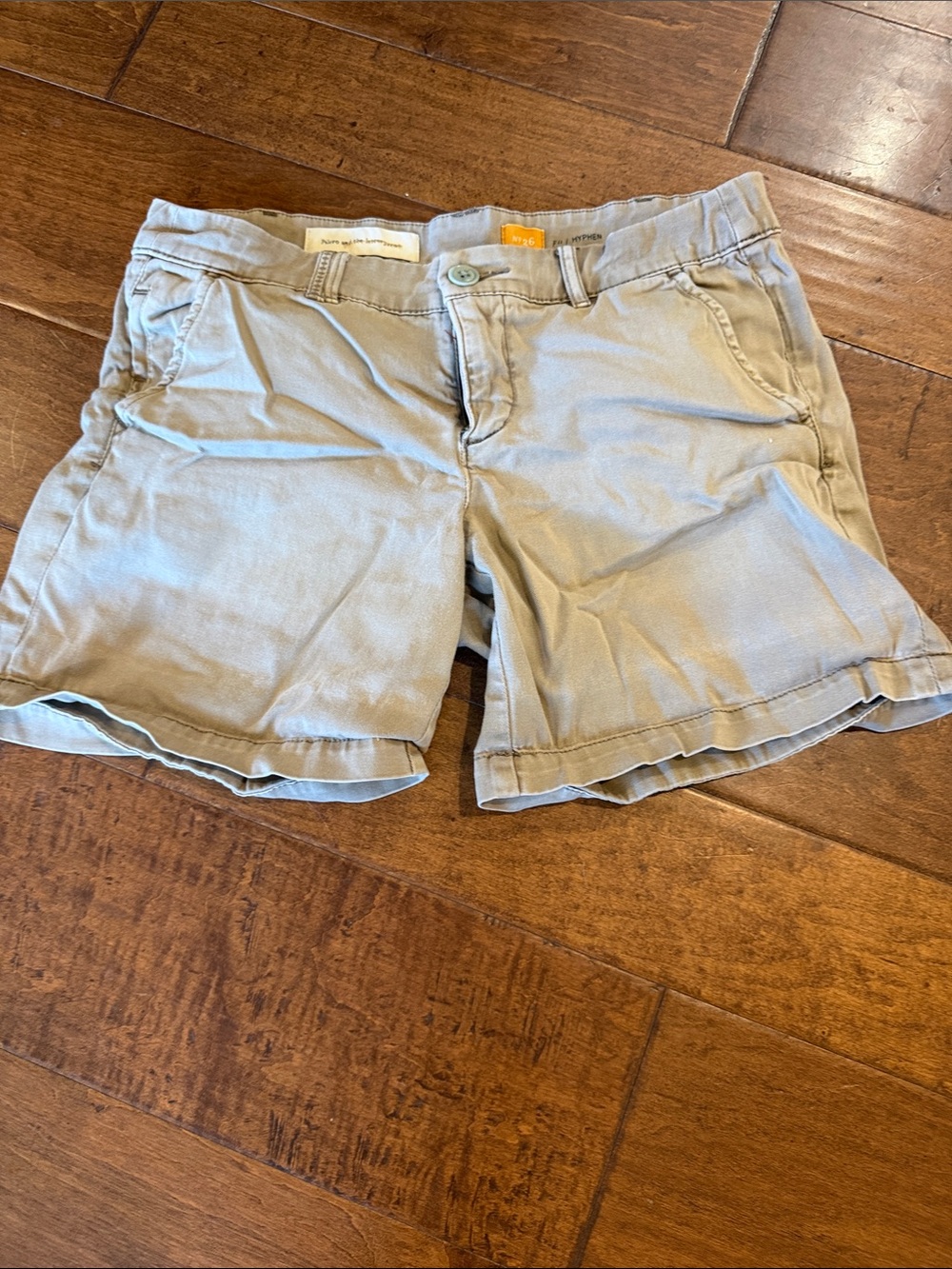 Pilcro Women's khaki Cotton Bermuda Shorts